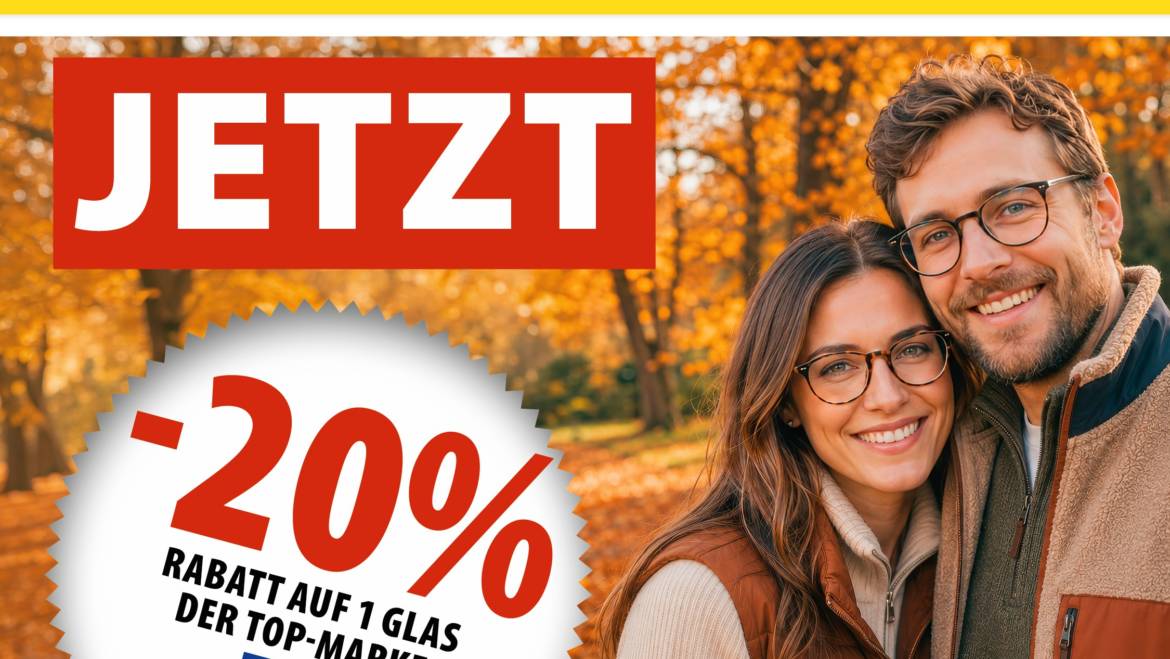 Jetzt 20 % Rabatt auf ein ZEISS Brillenglas sichern!